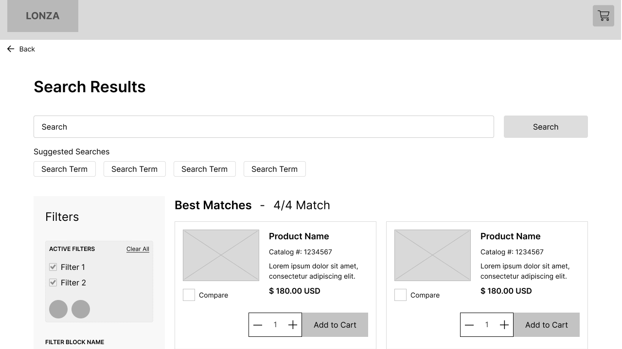 CellFindr product listing results page